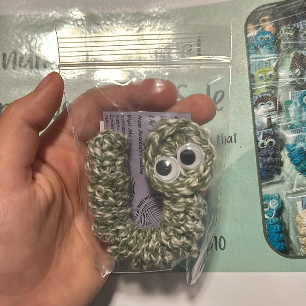 Handmade Crochet Worry Worm